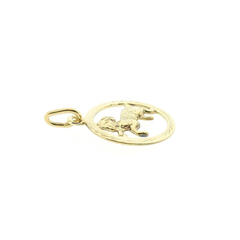 Image 6 of Gold zodiac sign pendant; Aries