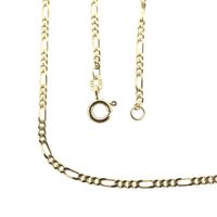 Gold Figaro link chain | 45.5 cm
