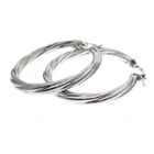 Image 1 of Silver twisted earrings | Ø 38 mm