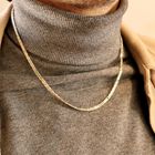 Image 4 of Gold closed Figaro link chain