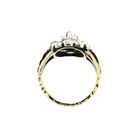 Image 5 of Gold & Silver Ring with Rose Cut Diamonds; 0.24 ct.