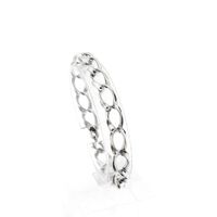 Silver Wide Gourmet Link Bracelet