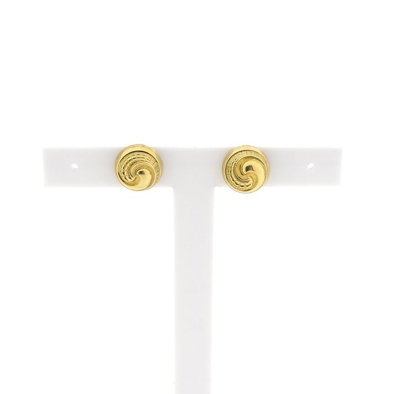 Image 1 of Vintage gold round stud earrings