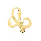 Image 3 of Gold letter brooch; letter C