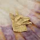 Image 2 of Gold pendant of a German Shepherd's head