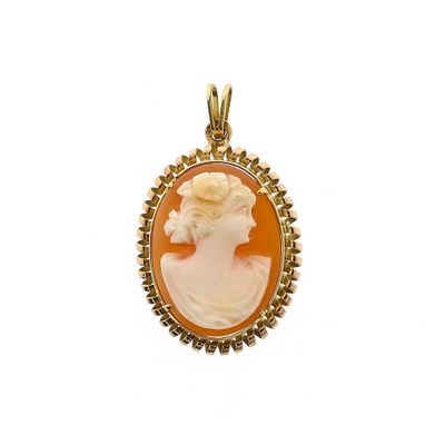 Image 1 of Gold Cameo Pendant