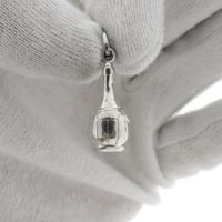 Silver pendant of a Chianti basket bottle (wine bottle)