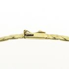 Image 5 of Gold cobra link bracelet with opal and diamond; 0.24 ct. | 17 cm