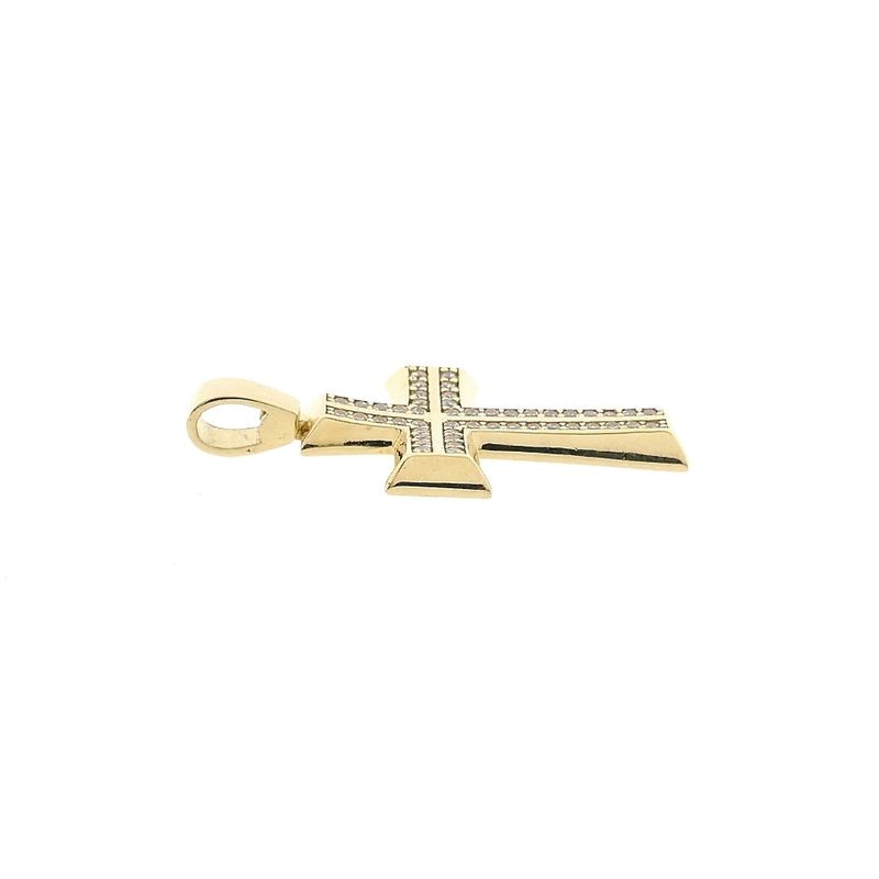 Image 7 of Gold Cross Pendant with Zirconia