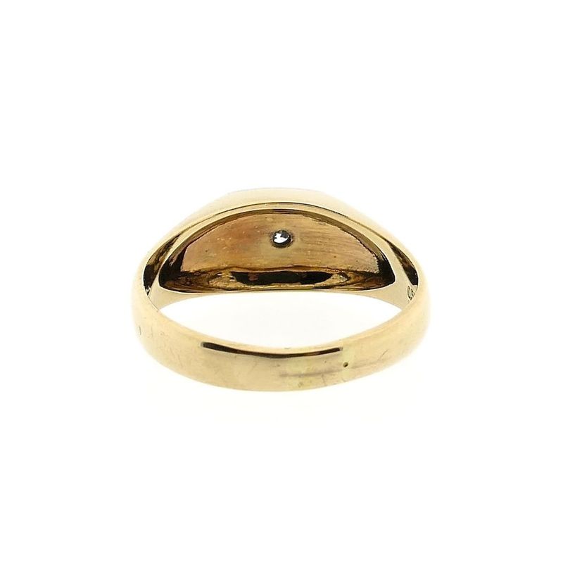 Image 4 of Gold solitaire ring with diamond; 0.10 ct.