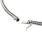 Afbeelding 5 van Witgouden visgraat schakelcollier met smaragd en diamanten; 0,77 ct.