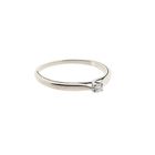 Image 4 of White Gold Engagement Ring with 0.07 ct Diamond; 14K; Size 18.5