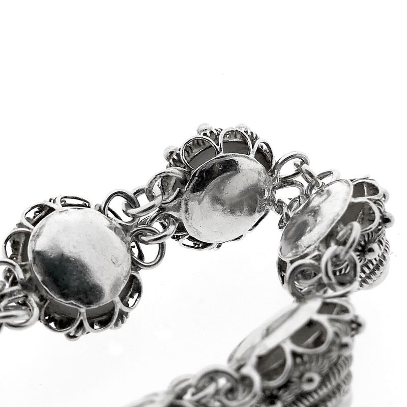 Image 8 of Vintage silver bracelet with Zeeland buttons | 18.5 cm