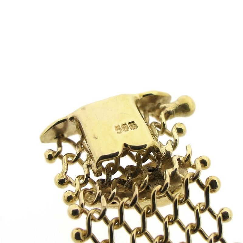 Image 6 of Gold gallery wire link bracelet