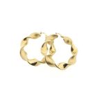 Image 8 of Gold spiral hoop earrings; Ø 45 mm