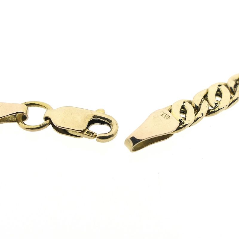 Image 3 of Gold navy/gourmet link bracelet | 19.5 cm
