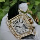 Image 26 of Cartier Santos 100 XL Automatic 2732 - W20071Y1; 18k gold watch with diamond setting