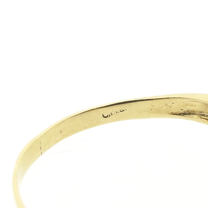 Image 7 of Gold ring with sapphire and diamond | 0.06 ct.