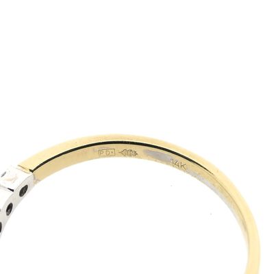 Gold ring with diamonds; 0.21 ct. Image 2 of Gold ring with diamonds; 0.21 ct.