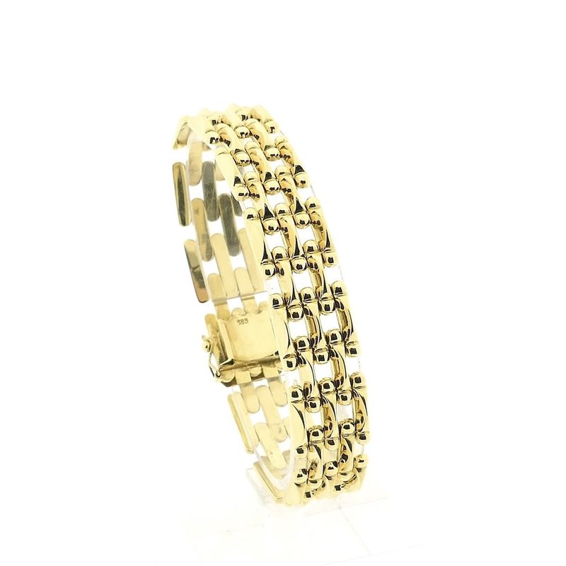 Image 1 of Gold tank link bracelet