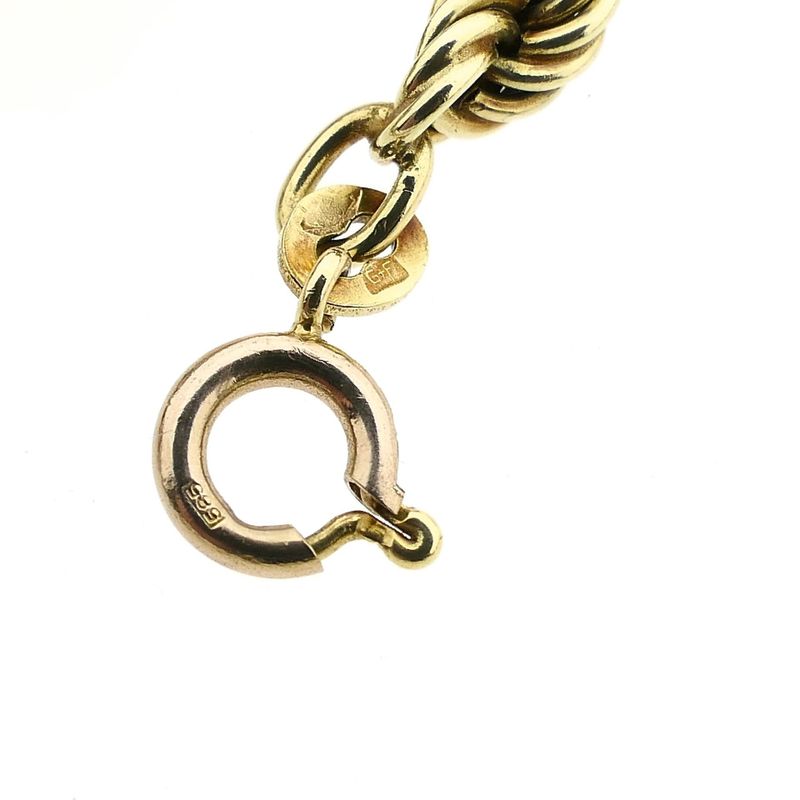 Image 3 of Twisted Gold Link Necklace; 14 Karat; 51.5 cm