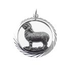 Image 1 of Silver zodiac sign pendant; Aries