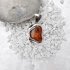 Image 2 of Silver pendant with amber