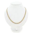 Afbeelding 1 van Tricolor gouden gourmetschakel ketting
