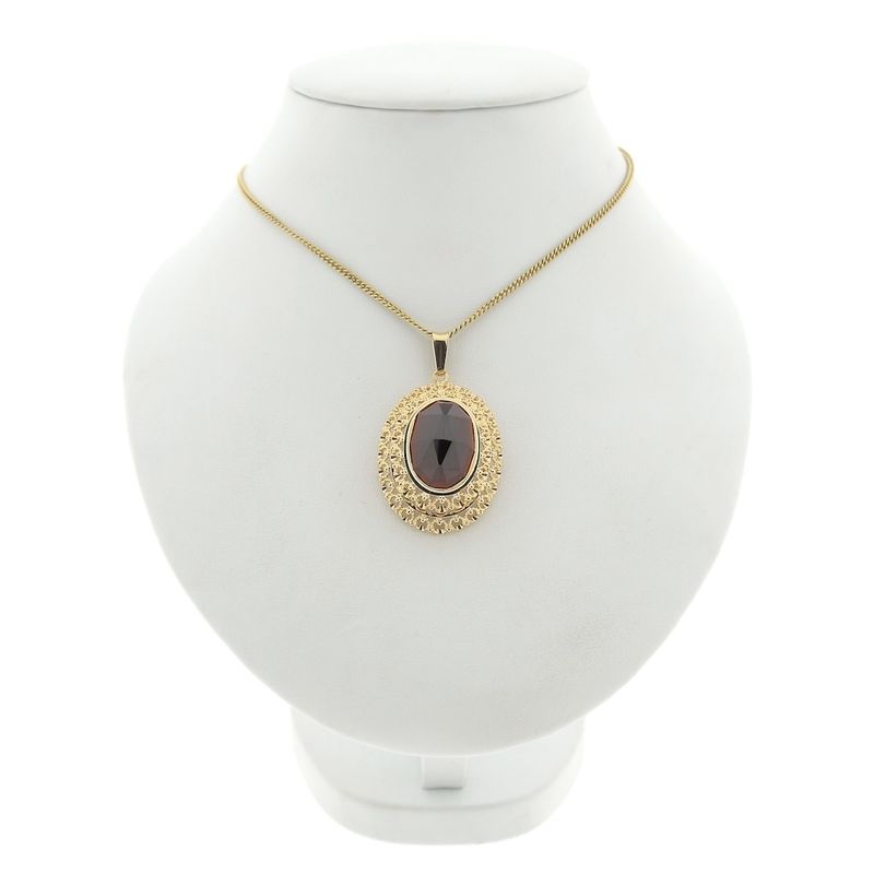 Image 7 of Vintage gold pendant with garnet