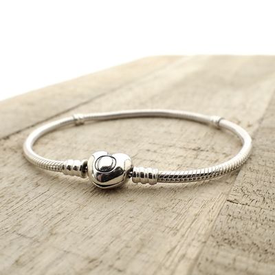 Image 2 of Pandora bracelet; Silver; Snake Chain | 21 cm