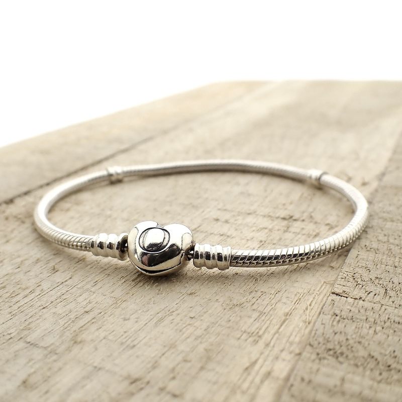 Image 2 of Pandora bracelet; Silver; Snake Chain | 21 cm