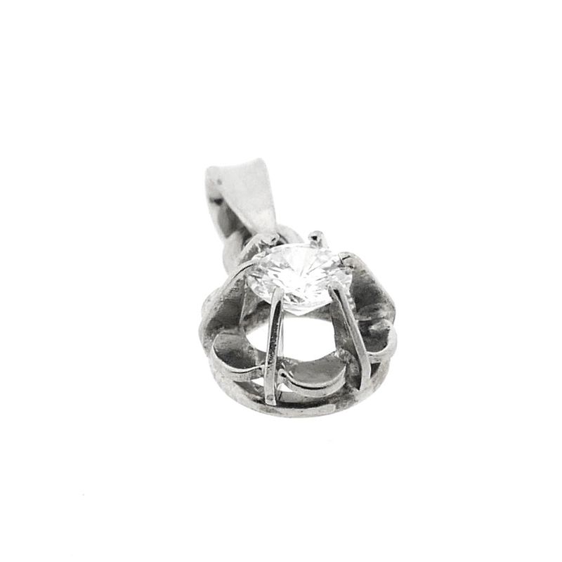 Image 3 of white gold pendant with diamond | 0.20 ct.