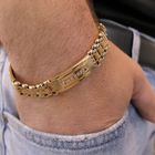 Image 3 of Two-tone gold fantasy link bracelet; Men | 21 cm