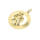 Image 6 of Fabiola gold zodiac sign pendant; Aquarius