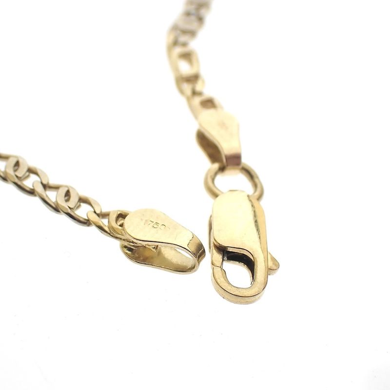 Image 6 of Two-tone gold navy link necklace