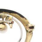 Image 8 of Two-tone gold brooch with pearl