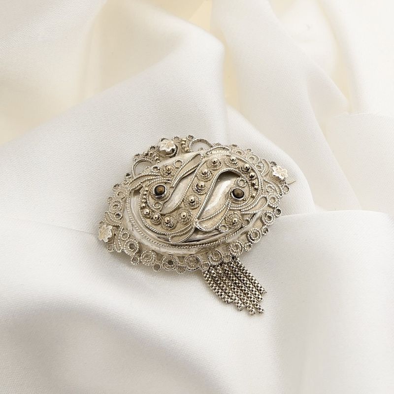 Image 6 of Silver brooch with filigree technique | Vintage/antique
