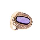 Image 6 of Antique gold ring with synthetic purple sapphire.