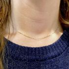 Image 4 of 18K tricolor gold twisted thin chain | 40 cm