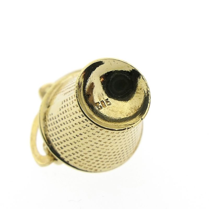 Image 5 of Gold bucket pendant with artificial pearl