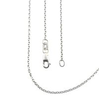 White gold anchor link necklace