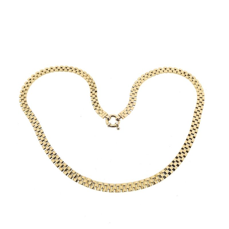 Image 9 of Gold panther link necklace