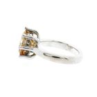 Image 7 of Silver robust ring with champagne zirconia stone