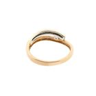 Image 8 of Bicolor Gold Solitaire Ring with Zirconia