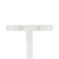 Gold stud earrings with zirconia