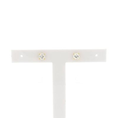 Image 1 of Gold stud earrings with zirconia