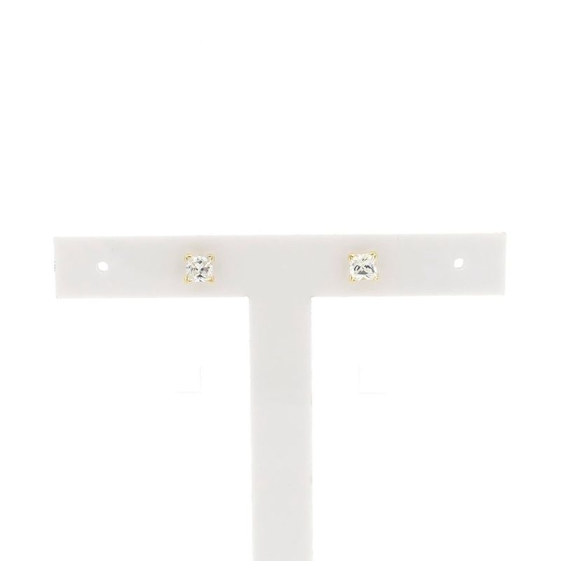 Image 1 of Gold stud earrings with zirconia