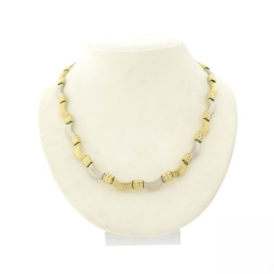 Image 1 of Two-tone gold fantasy link necklace