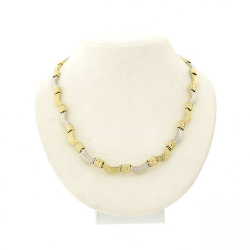 Image 1 of Two-tone gold fantasy link necklace