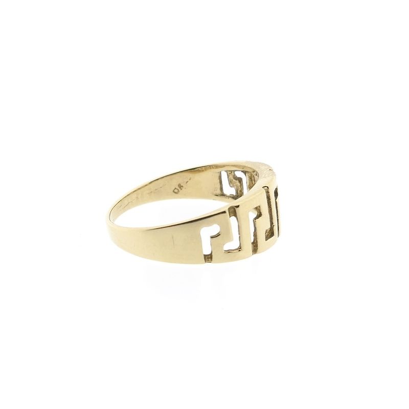 Image 4 of Vintage gold ring with meander pattern